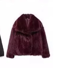 Alina - Manteau d'hiver en peluche doublé pour femme - Epais - Manches longues - Alikens