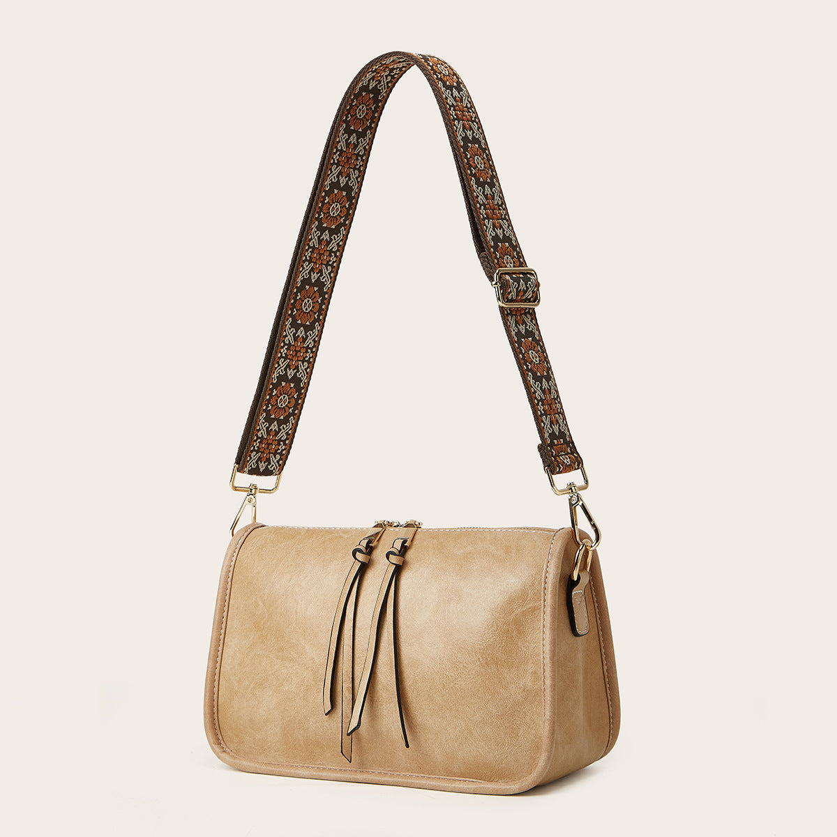 Sac porté épaule femme, Nirvana - Style Bohème - Tressé - Une touche style vintage