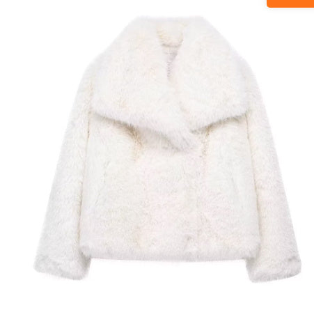 Alina - Manteau d'hiver en peluche doublé pour femme - Epais - Manches longues - Alikens